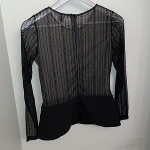 Gracia sheer lace peplum EUC